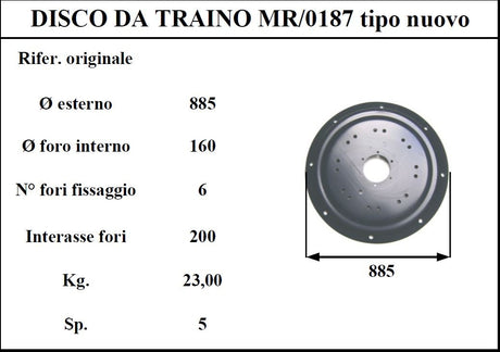 Disco traino morra 187 tn d885