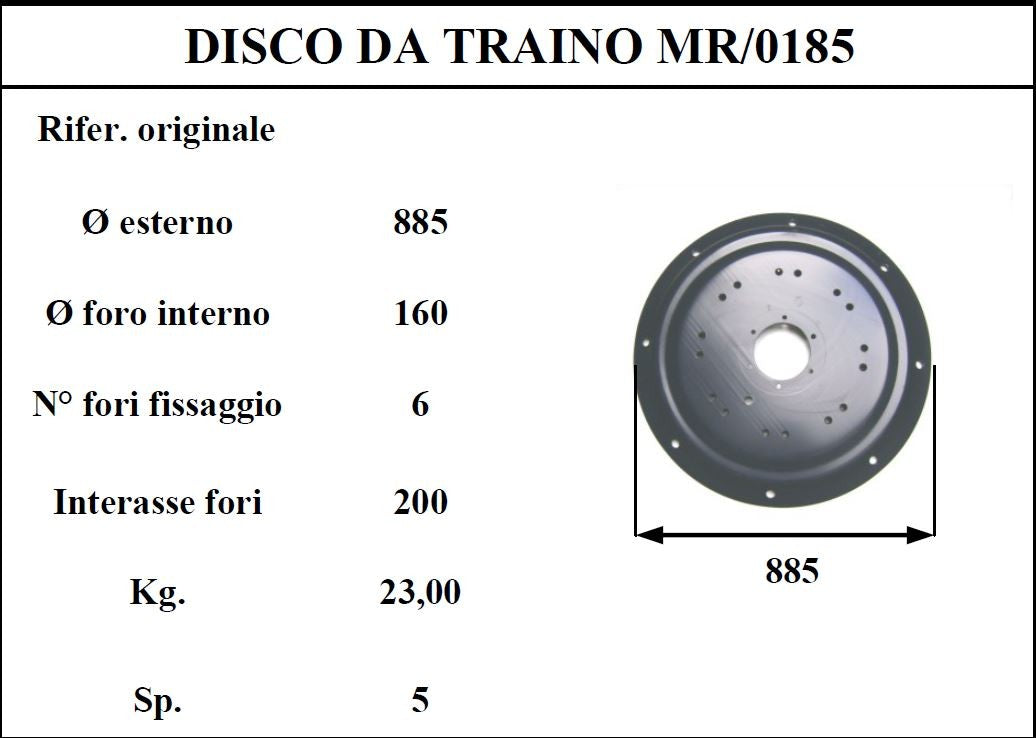 Disco traino morra 185