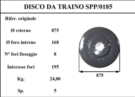 Disco traino Supertino 185