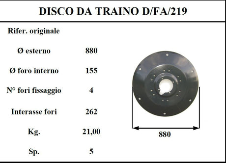 Disco traino d/fahr 2.19