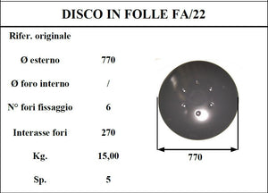 Disco folle fahr km22-kuhn 165