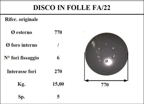 Disco folle fahr km22-kuhn 165