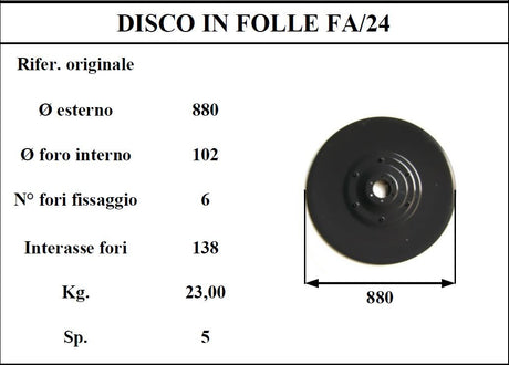 Disco folle fahr km24- kuhn 185