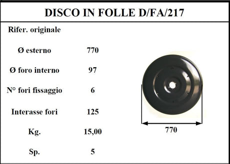 Disco folle d/fahr 217