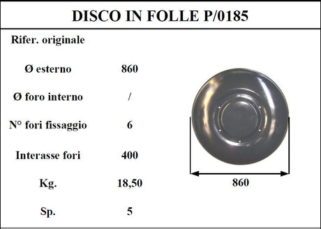 Disco folle p.z 185