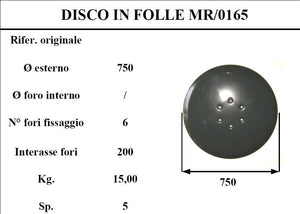 Disco folle morra 165