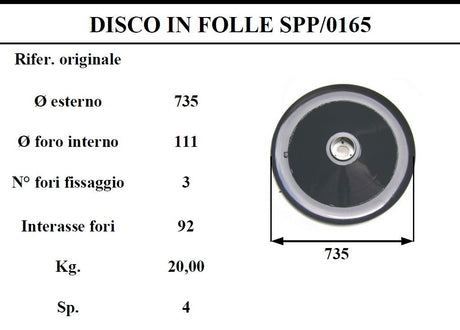 Disco folle Supertino 165