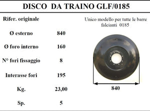 Disco traino galfre' 185