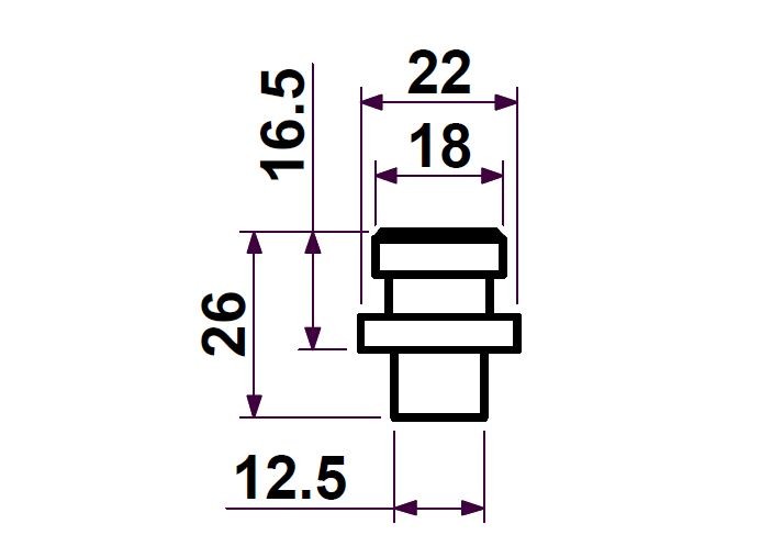 Perno portacoltello PZ.185