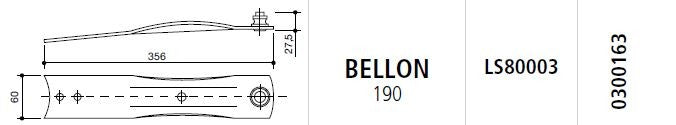 Piastra portacoltelli bellon f/fc190