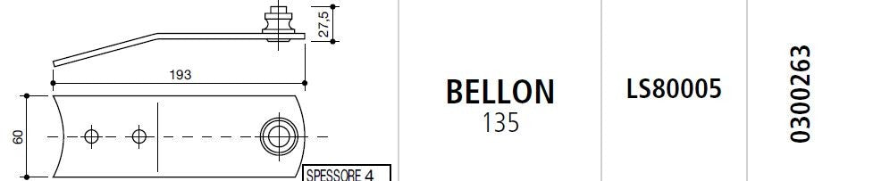 Piastra portacoltello bellon 135 fc