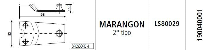 Piastra portacoltello marangon 2° tipo