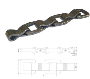 Catena per spandiletame ad anelli passo 90, filo 13 - rotolo da 9 mt