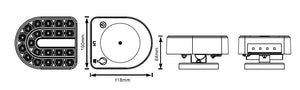 Kit impianto luci rimorchio LED calamitato Movit tipo 2