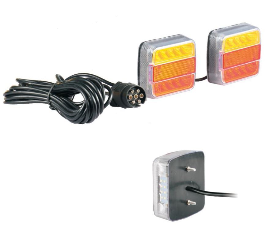Kit impianto luci rimorchio LED senza calamita Movit