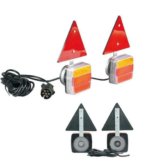 Kit impianto luci rimorchio calamitato con triangolo