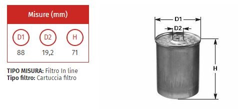 Filtro nafta clean dn 220