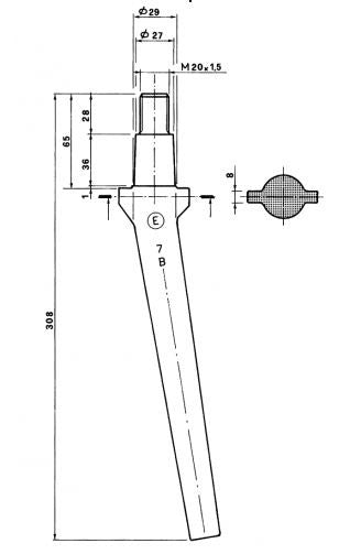 Dente rototerra moreni conico