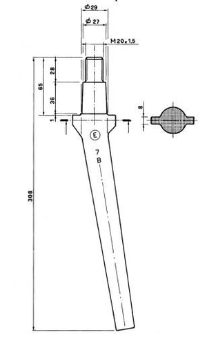 Dente rototerra moreni conico