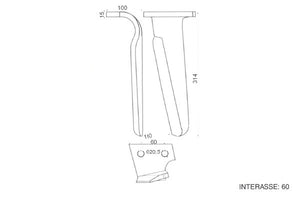Dente lama Feraboli 110x15 top - Verso: SX