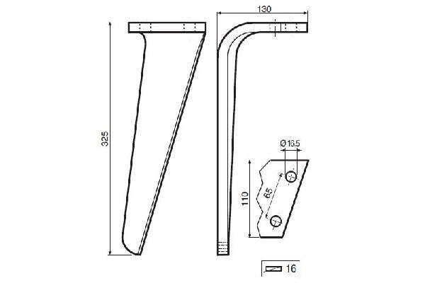 Dente lama Frandent pesante - Verso: SX