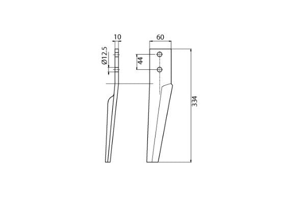Dente lama Maschio hb 60x10 - Verso: SX