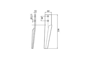 Dente lama Maschio hb 60x10 - Verso: DX