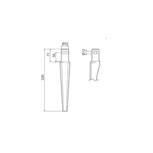 Dente rototerra pegoraro lungo