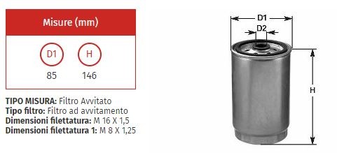 Filtro nafta clean dn 301