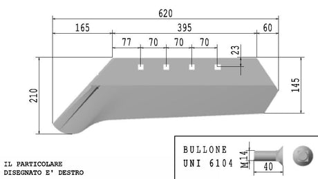 Vomere forato tipo Segala