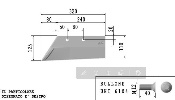 Vomerino forato - tipo Orsi