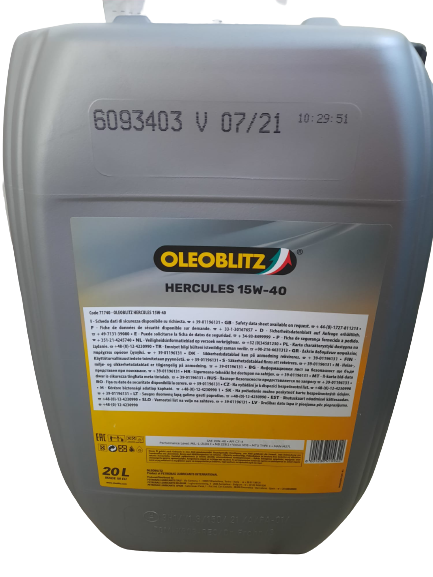 Olio motore hercules 15w40 latta 20lt