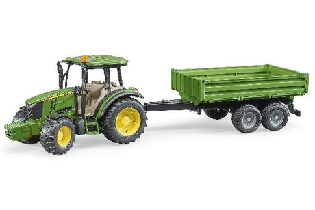 John Deere 5115m con rimorchio Bruder