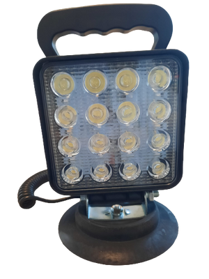 Faro lavoro quadro 16 LED c/maniglia calamitato