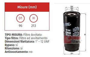Filtro olio clean do 236