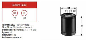 Filtro olio clean do 218