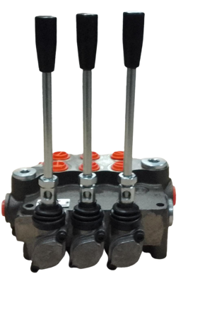 Distributore idraulico p40 3/8, 3 leve - 1 leva s.e. + 2 leve d.e.
