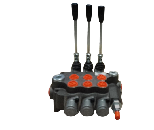 Distributore idraulico p40 3/8, 3 leve - 1 leva s.e. + 2 leve d.e.