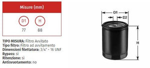 Filtro olio clean do 217