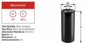 Filtro olio clean do 843