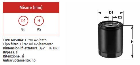 Filtro olio clean do 223