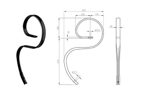 Molla flex 32x10 senza vomere