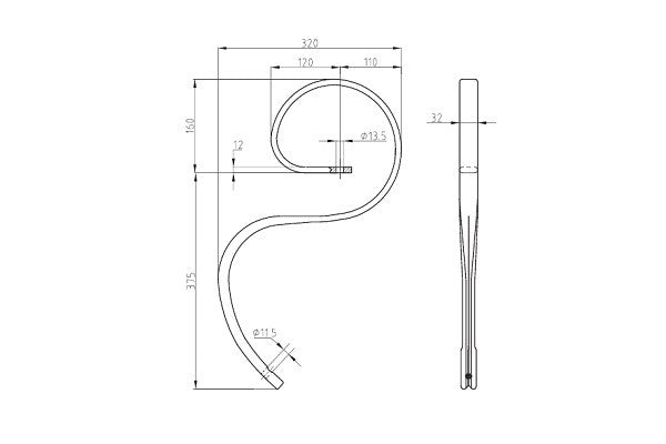 Molla flex 32x12 senza vomere