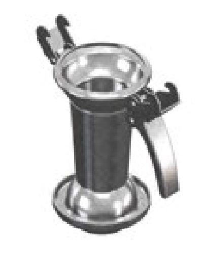 Riduzione conica zincata c/giunti sferici - m100xf150