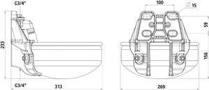 Abbeveratoio con valvola a tubo e21 - attacco: 1/2"