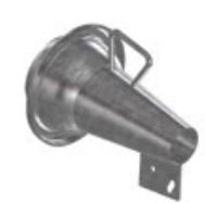 Sfera zincata con cono D.100
