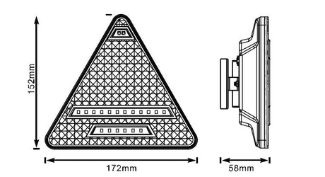 Kit impianto luci rimorchio LED Movit c/triangoli