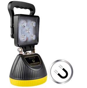 Faro lavoro 9 LED Movit a batteria ricaricabile c/maniglia
