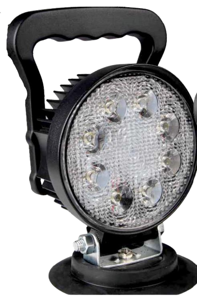 Faro lavoro LED 8 LED c/maniglaia e interruttore