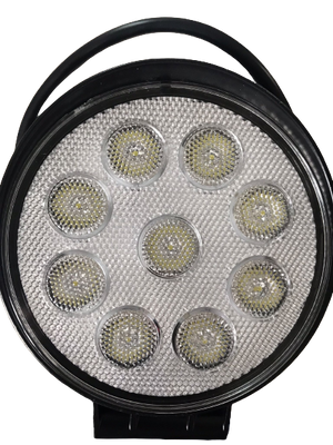 Faro lavoro LED tondo 9 LED c/interruttore
